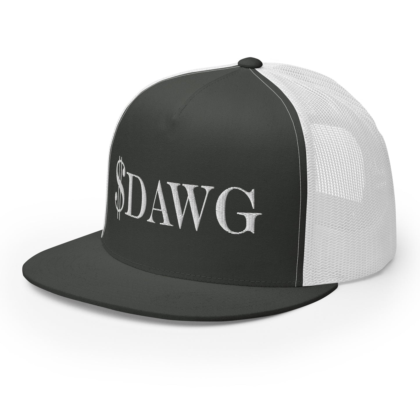 Trucker Cap White Logo Engraved