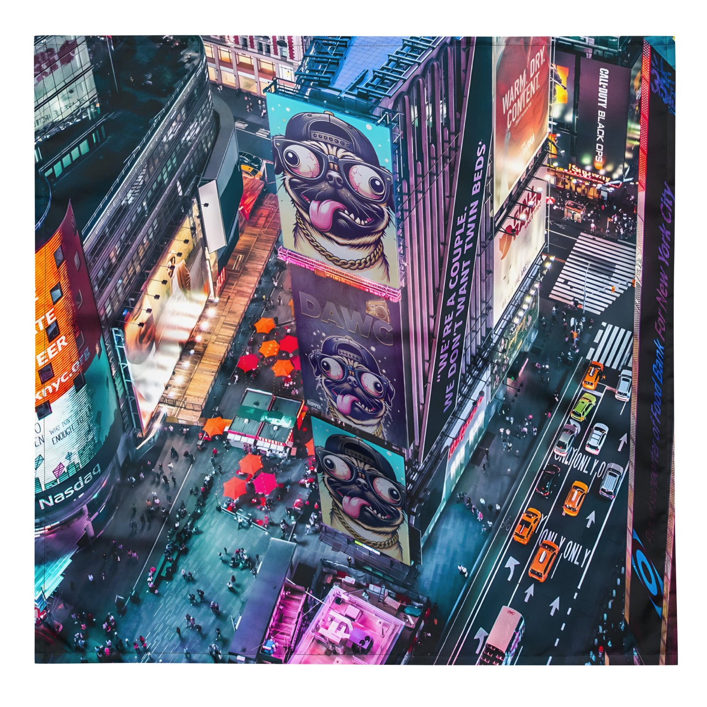 Times Square $DAWG All-over print bandana