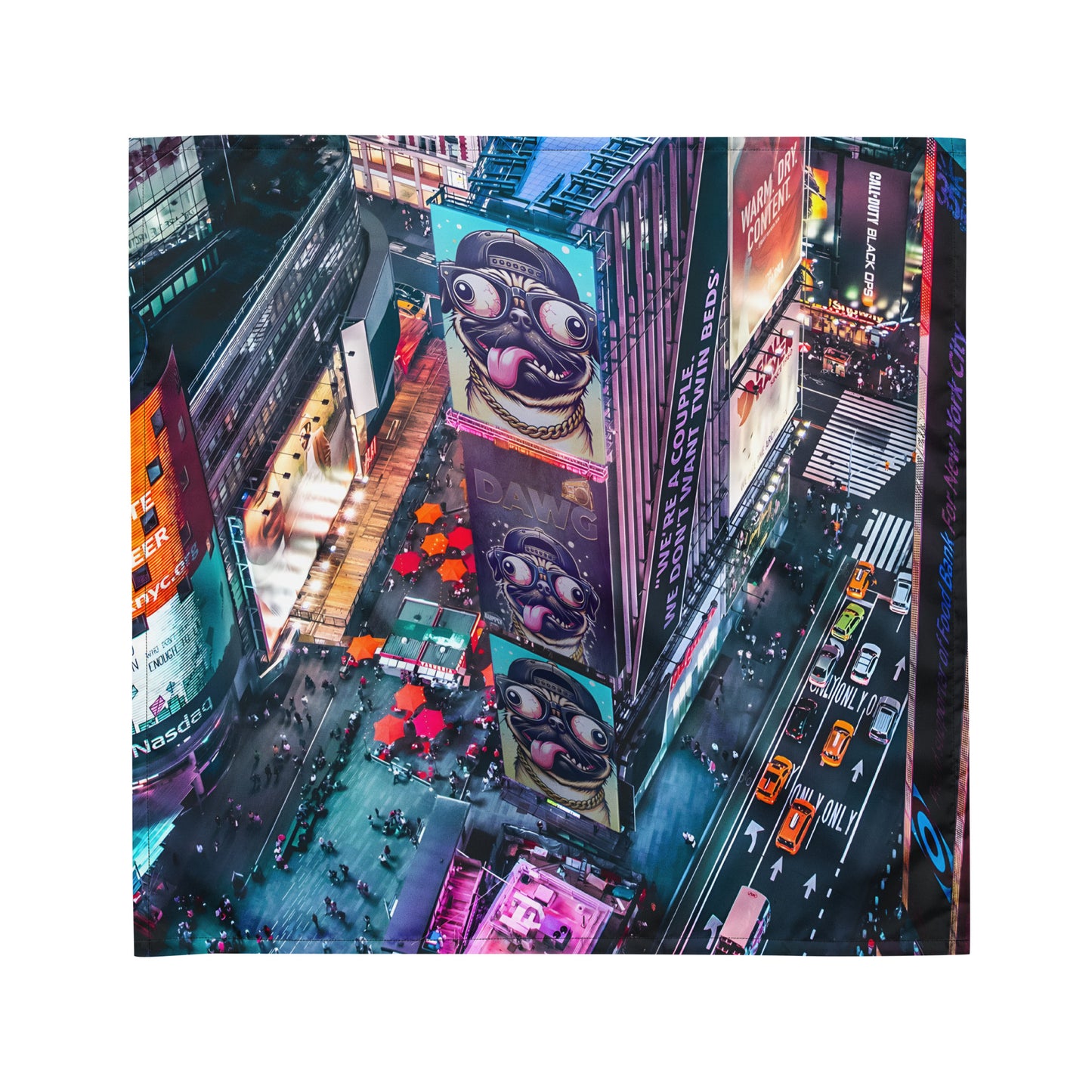 Times Square $DAWG All-over print bandana