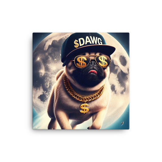 Moon $DAWG V-1.0 Canvas Print