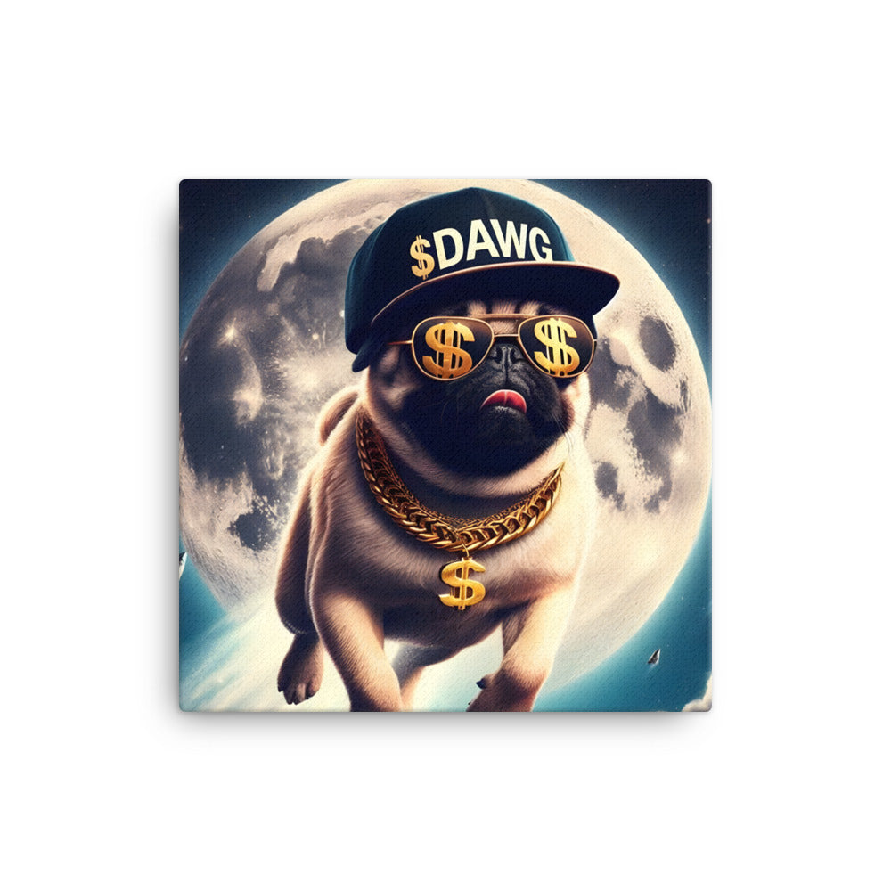 Moon $DAWG V-1.0 Canvas Print