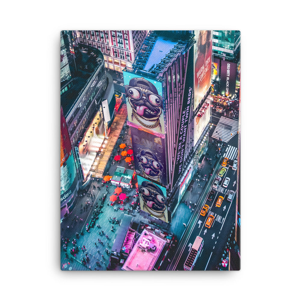 Times Square $DAWG Canvas Print