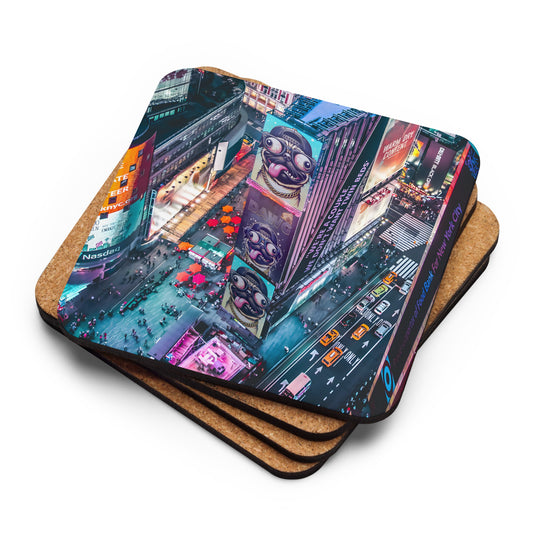 Times Square $DAWG Cork-back coaster