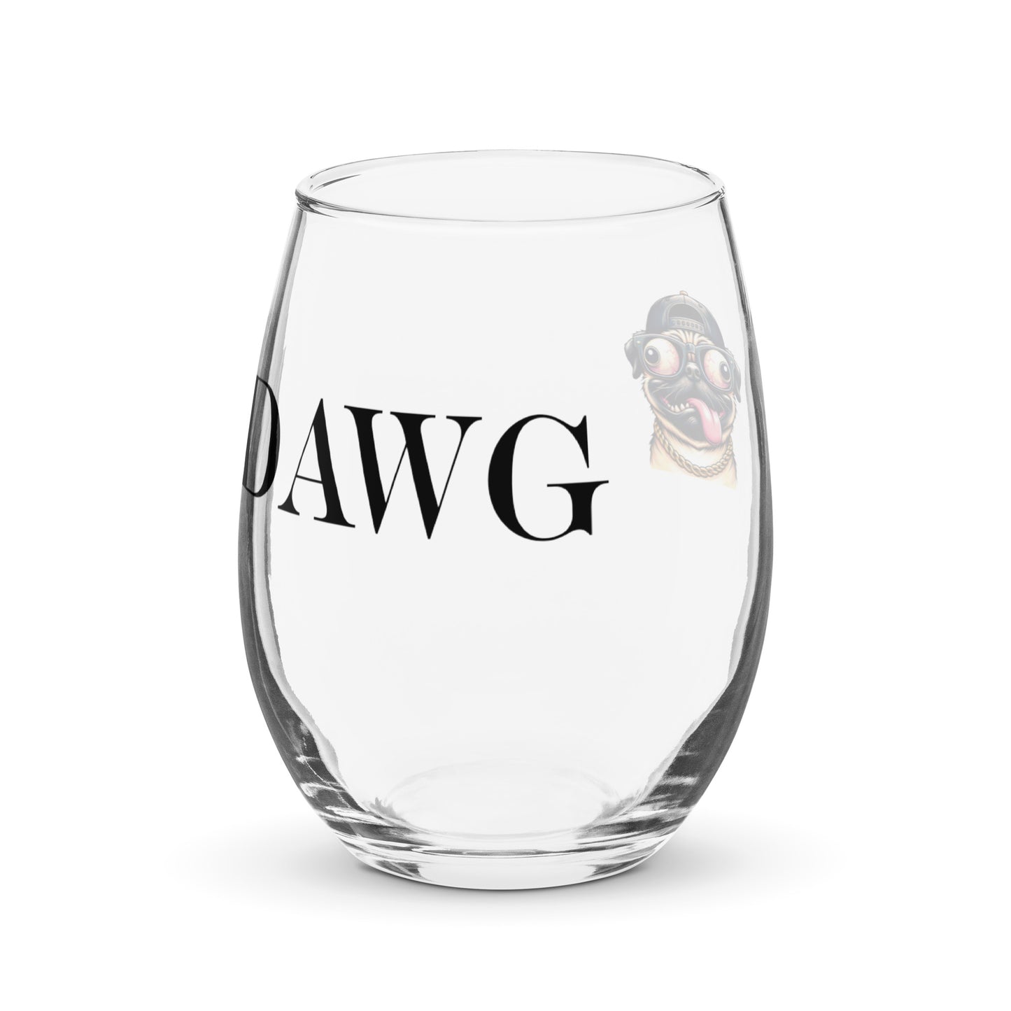 $DAWG Stemless wine glass