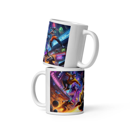 Sci-fi Wrap $DAWG White mug