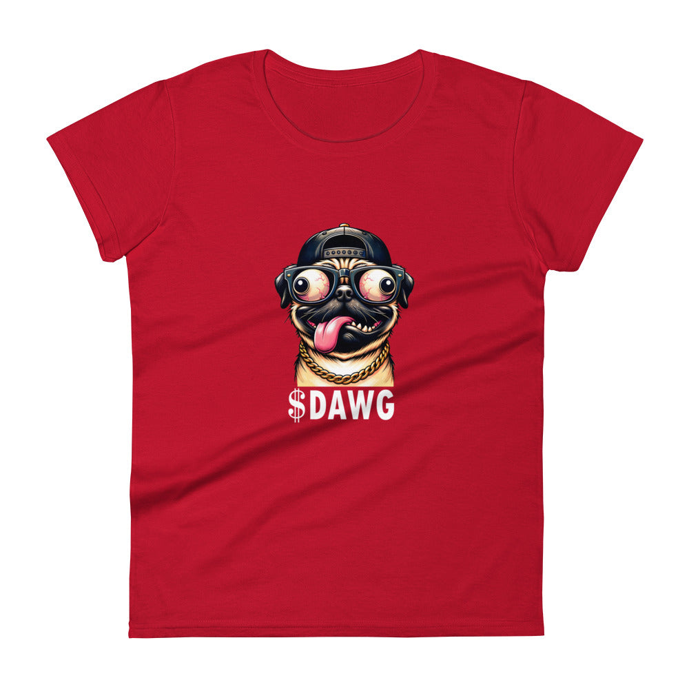 $DAWG Women's short sleeve t-shirt White Logo