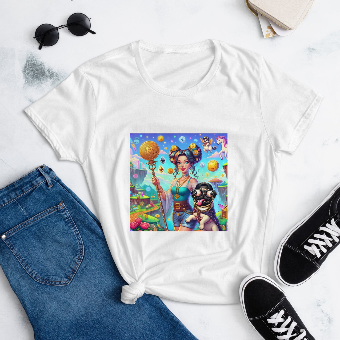 Crypto Queen $DAWG short sleeve t-shirt